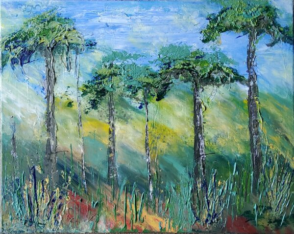 Imagined Landscape 50x50cms framed in Tassie Oak.